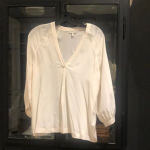 Joie silk cream blouse.